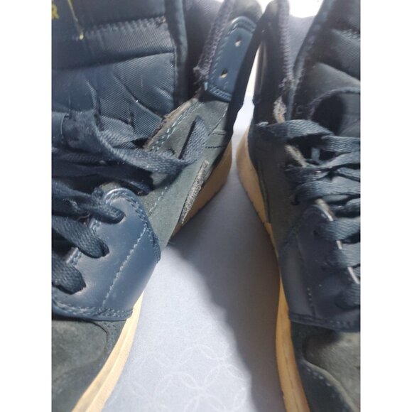 Nike Air Jordan 1 Retro Mid Armory Navy/Electrolime Jumpman 554724-421 Mens 13 - Picture 8 of 16